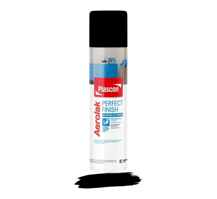 Someone’s in a Makro Plascon 300ml Aerolak S/Paint Matt Black Mood