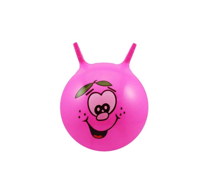 Someone’s in a Makro Hopper Ball Bouncer Two Handle Smiley Face Pink Mood