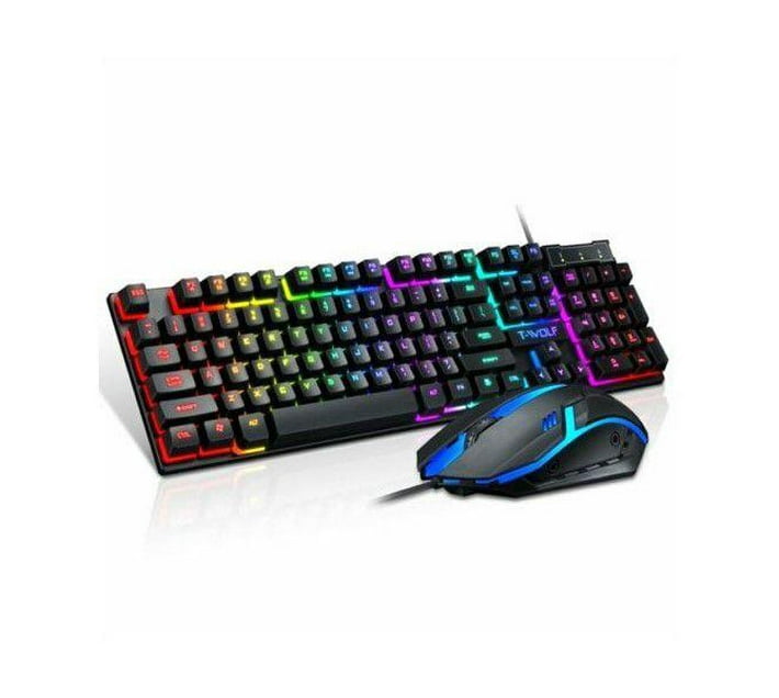 Someone’s in a Makro T-wolf Rainbow Backlit Game Keyboard And Mouse Set ...