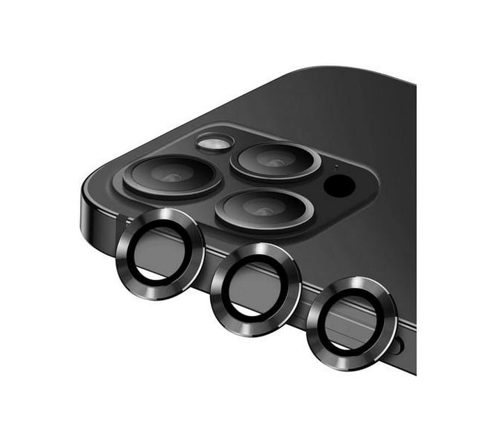Someone’s in a Makro iPhone 13 Pro Metal Ring Camera Lens Tempered Glass Protector Black Mood