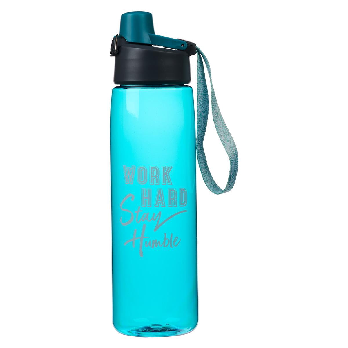 Tri-coastal Design Water Bottle With Storage - "Work Hard Stay Humble", BPA Free, 22.7 Oz