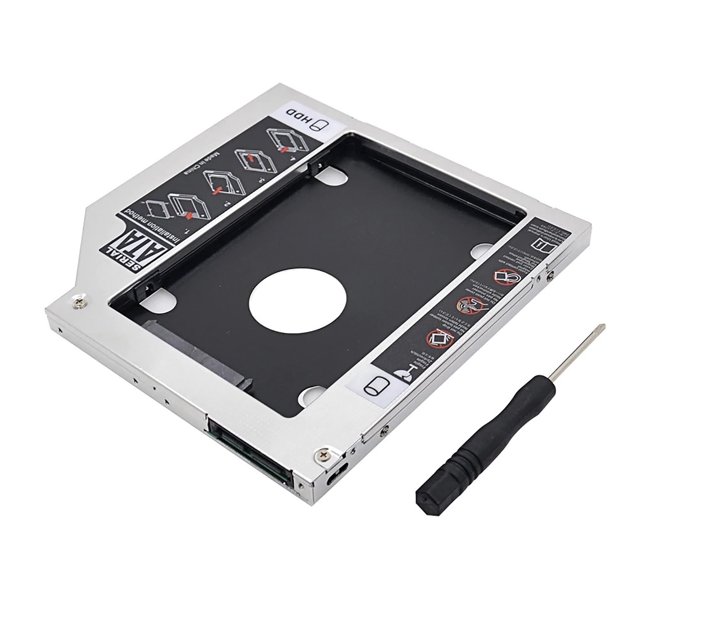 Universal SATA 2nd HDD HD SSD Enclosure Hard Drive Caddy Tray 9.5mm Makro