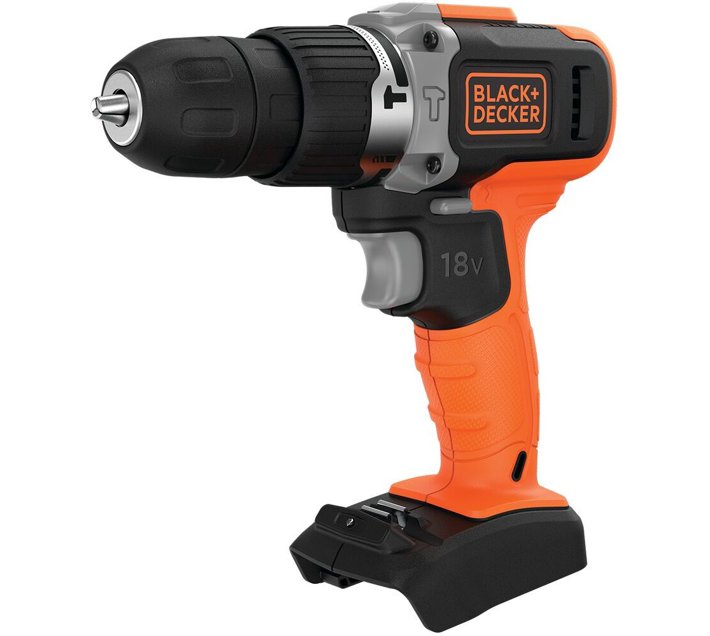 Black + Decker 18V 2 Gear Hammer Drill Bare Unit Cordless Drill (10 mm