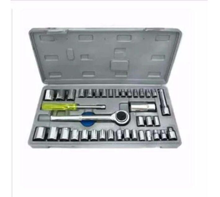 DH Stores Aiwa 40 Pieces Combination Socket Wrench Set Gym & Fitness