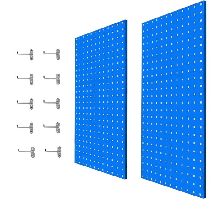 Heartdeco Large Wall Mounted Steel Pegboard Panels & Hooks 10 Makro