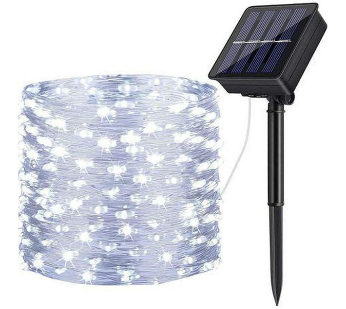 Fairy Lights Solar LED Outdoor String Light Christmas White Light 10m x1 Makro