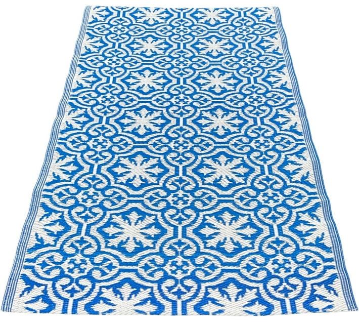 Rug It Up Blue Polypropylene Area Rug Makro