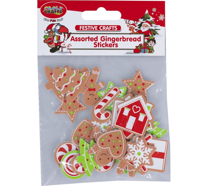 Gingerbread Sticker Craft Crazy Crafts Assorted gingerbread stickers Stickers & Scrapbooks Kit ...