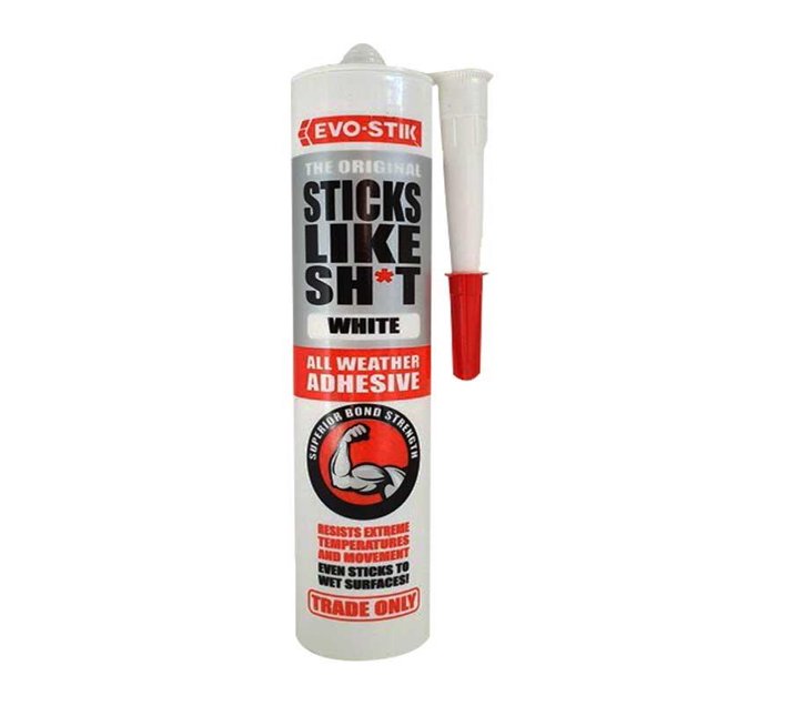 EVOSTIK Sticks Like Sh*T All Weather Adhesive White 290ml Makro