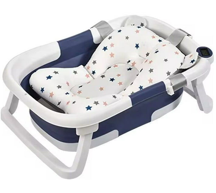 BabiesUp Foldable Bathtub with Shower Holder, Pillow Pad, Thermometer