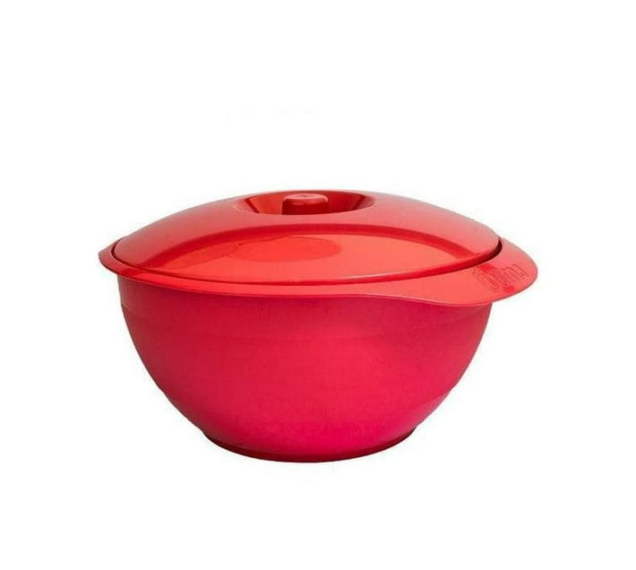 Someone’s in a Makro Otima Salad Bowl 12L Red with a keyholder Mood