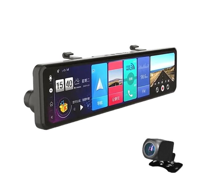 1080 HD 12 Inch Dashboard Car Mirror DVR Dual Camera Recorder CTCG45