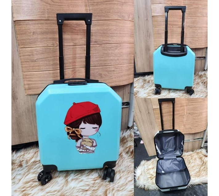 Generic Cartoon Luggage Boys Suitcase Universal Wheel Small 18