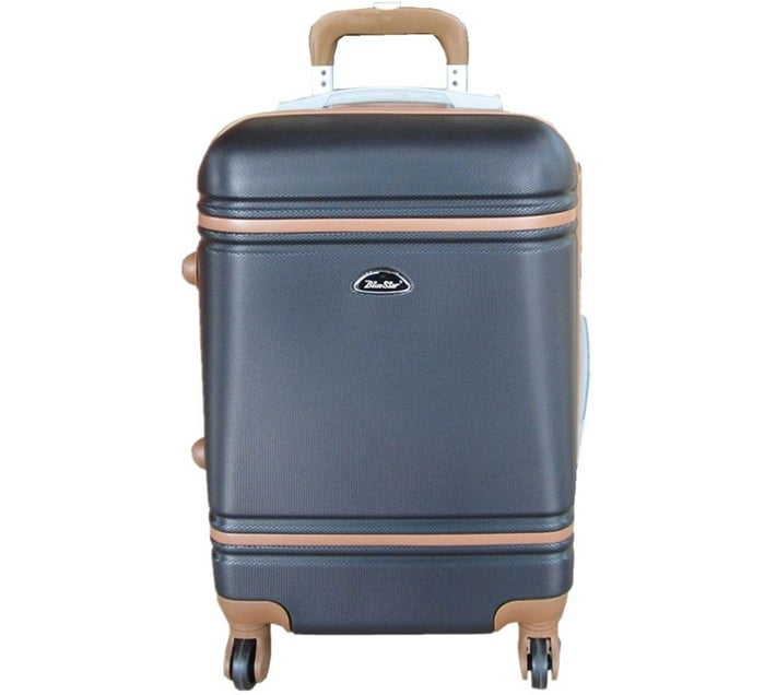 SMTE Blue Star 1 Piece Travel Luggage Bag 27" Black Checkin