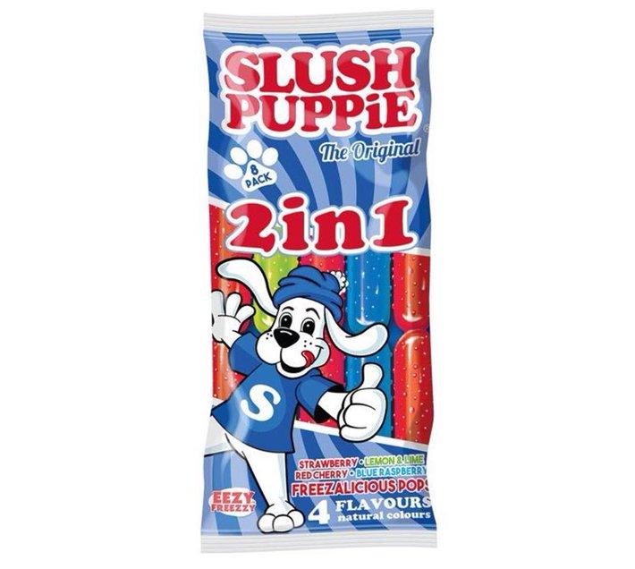 Slush Puppie - The Original 2 in 1 Freezalicious Pops (75ml x 8) x 20 ...