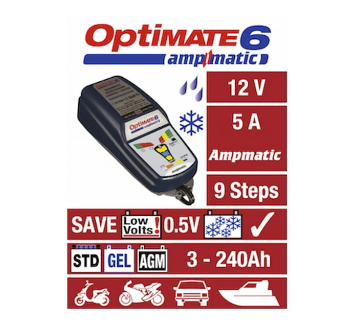 Optimate 12 V Ampmatic Battery Charger Makro