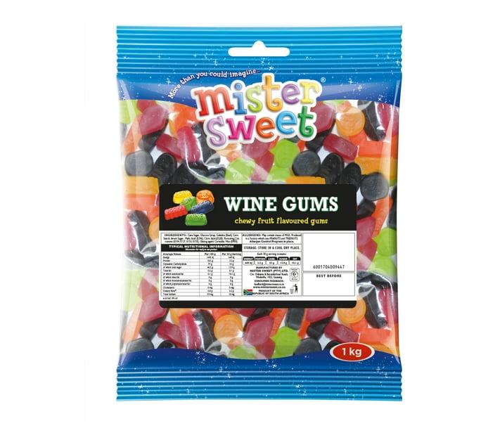 Mister Sweet Gums And Jellies Wine Gums 1 X 1kg Makro