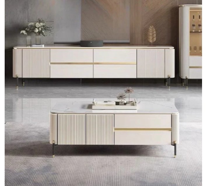 Designer Concepts Anibal Plasma Stand Engineered Wood TV Entertainment