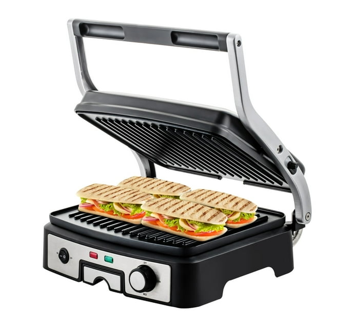 Black+Decker 1400W Contact Grill With Full Flat Grill For Barbecue