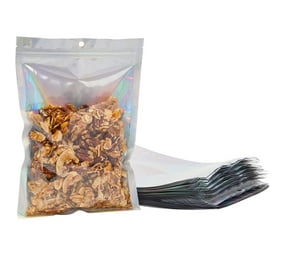 20x30cm Zip Lock Bags, Large Holographic Mylar Foil Ziplock Food