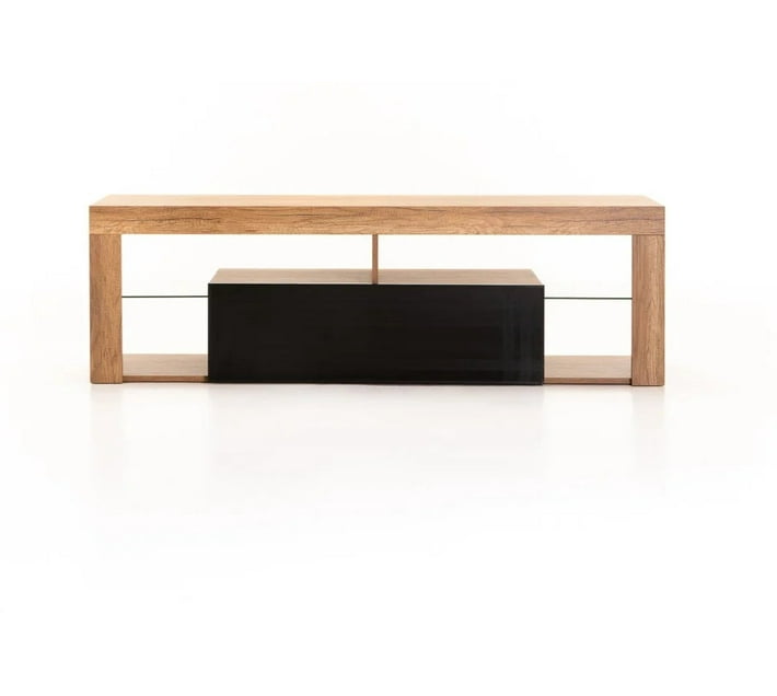 Konjac 160cm TV Unit Wild Oak / Black 9683400311458 Solid Wood TV