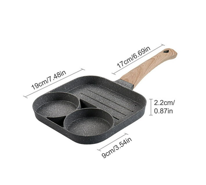 4 in 1 Egg Pancake Multi Sectional Pan 4 Dimples hole fry pan