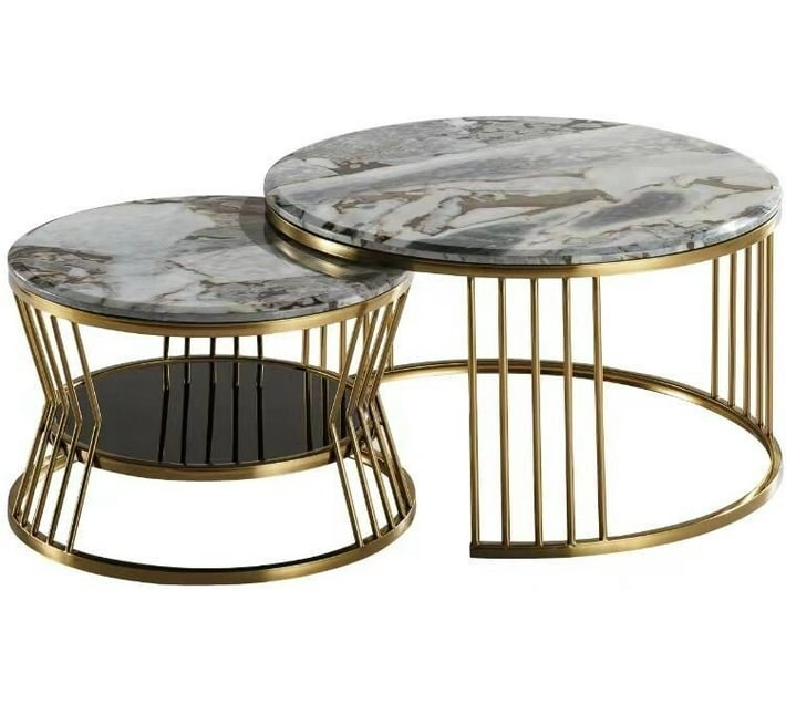ST FP24 Glass Side Table (Finish Colour Gold, Black, Preassembled