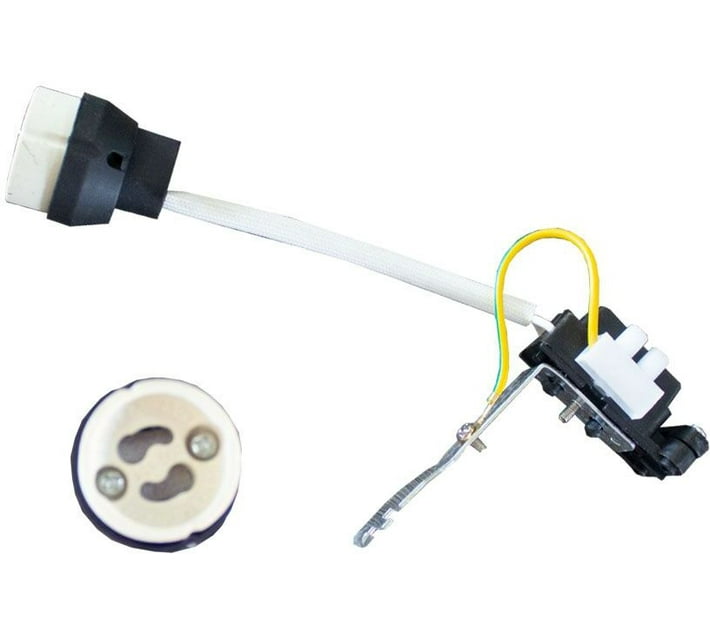 Alphacell Lampholder GU10 with earth and bracket Plug Pin Makro