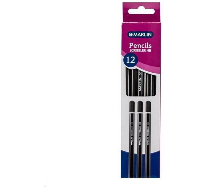 Marlin Hexagonal None Scribblers HB end dipped pencil (Set of 12, Black ...