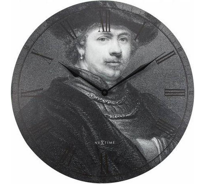 NeXtime 50cm Rembrandt Wood Round Wall Clock Makro