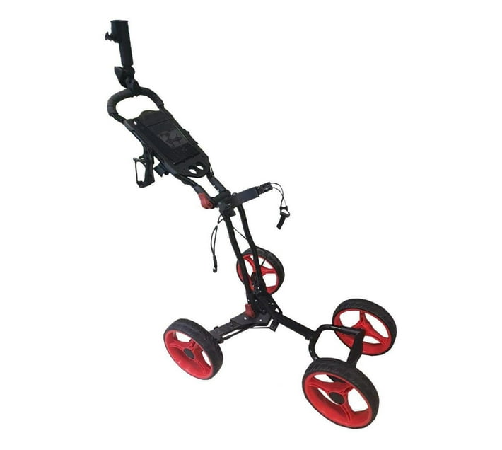 4 Wheel Golf Push Cart - Red | Makro