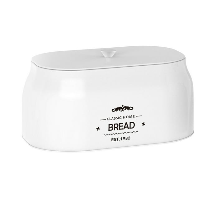 Aqua Iron Bread Bin White Makro