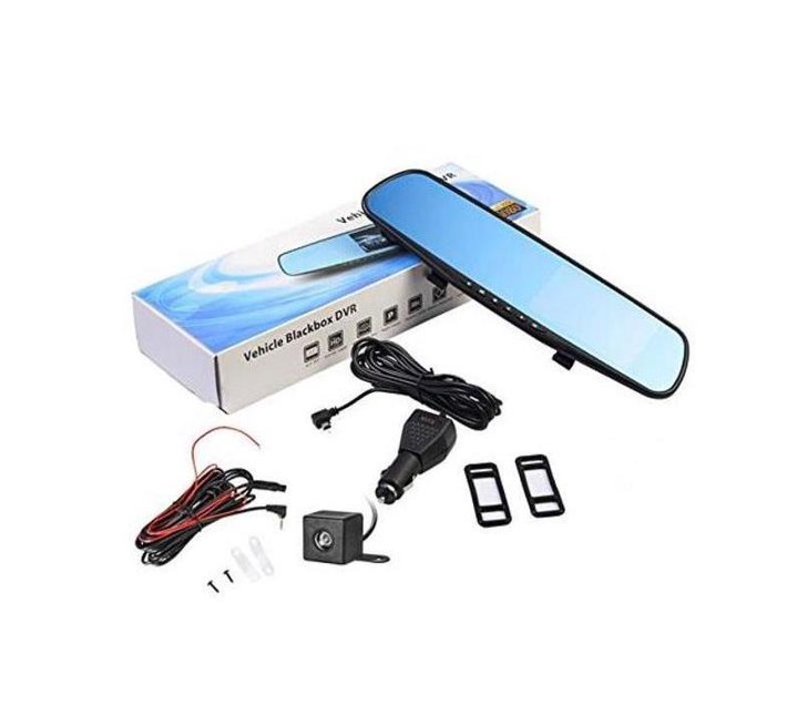 Rearview Mirror Dual Channel DVR Camera Recorder Dash Cam Makro