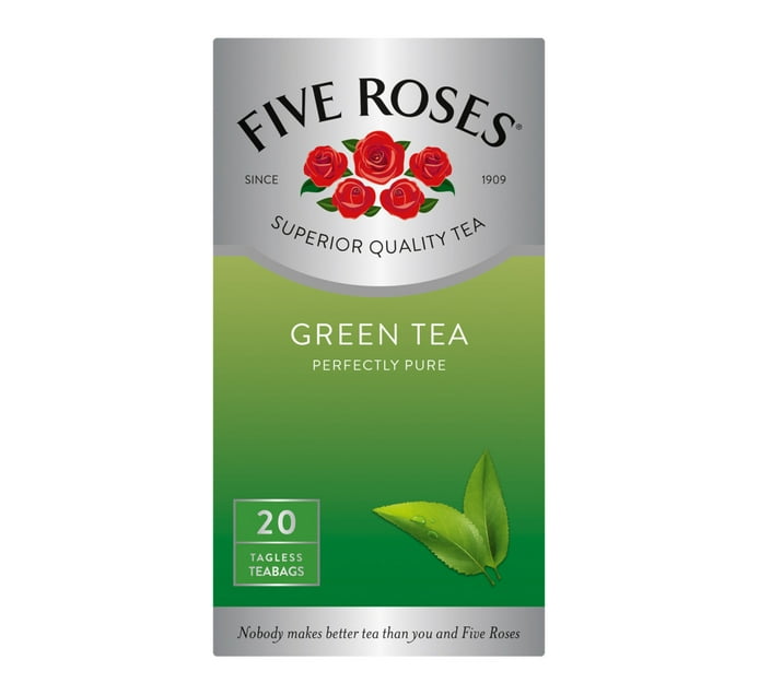Pure Green Tea Five Roses Buy Five Roses Pure Green Tea Bags 20 Pack in Bulk | Makro Business