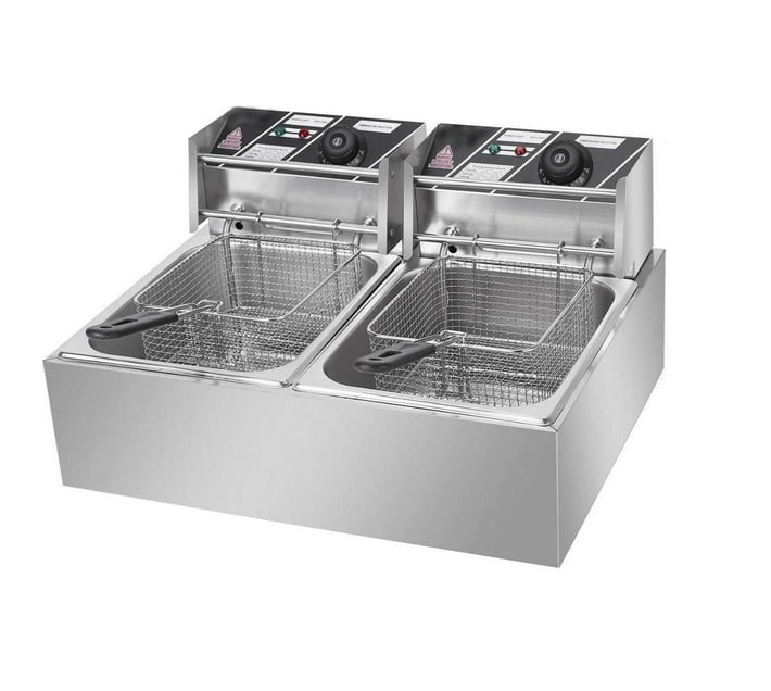 Someone’s in a Makro 6L+ 6L Brushed Steel Electric Deep Fryer with Dual ...