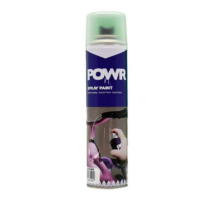POWR Spray Paint STD 300ml Tin Clear Laquer Makro