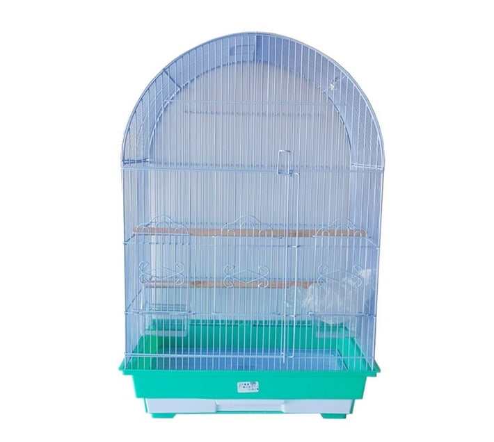 Someone’s in a Makro Round Top Bird Cage with Full Opening Door (46.5 x ...