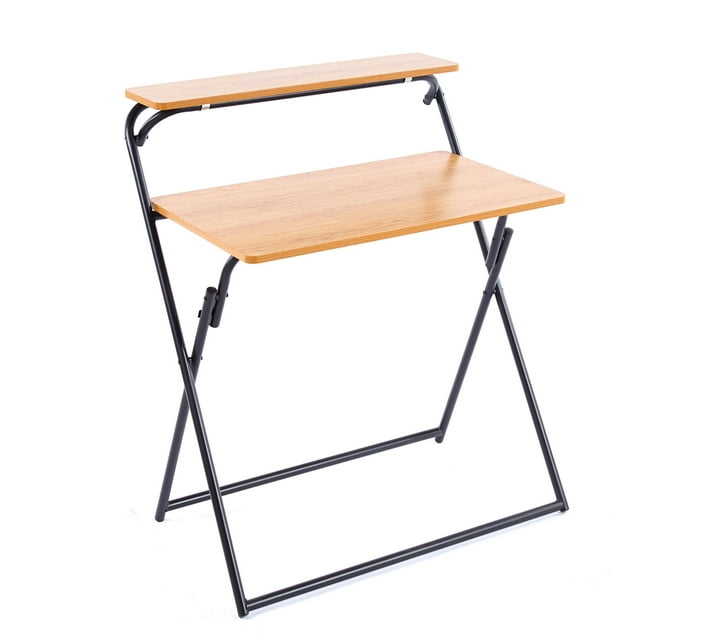 Someone’s in a Makro Foldable Computer Desk Wood Work Desk Teak Mood