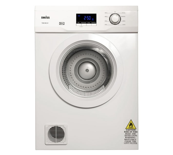 Swiss 8.5 Kg Tumble Dryer White Front Vent | Makro