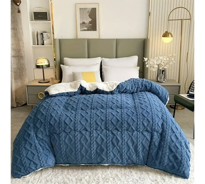 Milk Velvet Bedding Set Thicken Bound Edge High Weight Winter Warm Four Piece Set Quilt Cover Bed Linen Pillowcase Bedroom Decor main image 1