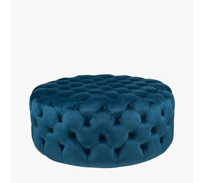 Rene Foam Standard Ottoman (Finish Colour Blue, Pre Assembled) Makro