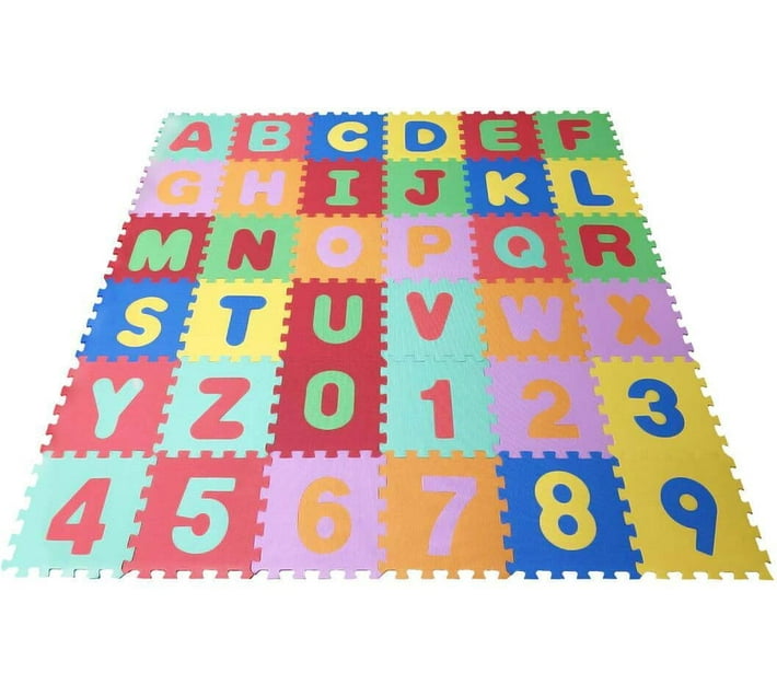 Baby Link Interlocking Baby Links 36 Piece Interlocking Puzzle Mat Large Alphabets & Language ...