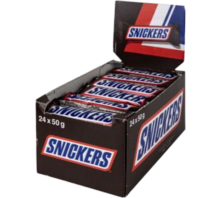 Buy Snickers Chocolate Bar 50g Pouch (24 x 50 g) in Bulk | Makro Business
