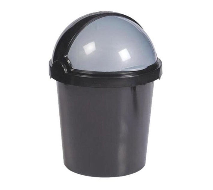 2 in 1 Flip Top Dustbin/Bucket With Handle 12 Litre Black Makro