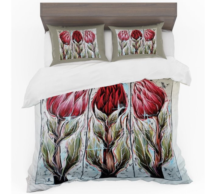 Someone’s in a Makro Protea Trio Duvet Cover Set Double Mood