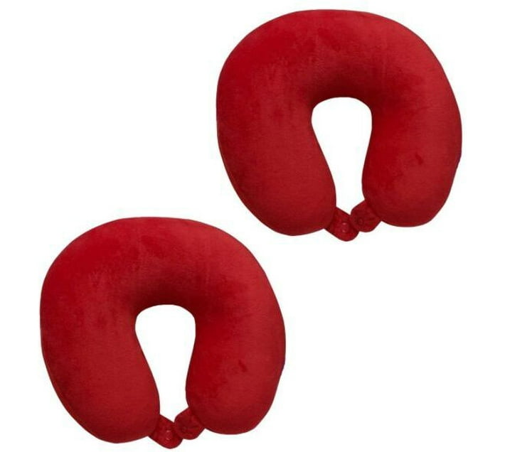 Comfort Neck Pillow for Travelling Clippable Neck Pillow (Red) Makro