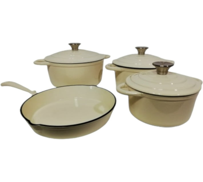 Buy Crockery Centre 92902 Non-Stick Coated Cast Iron Cookware Set (7 ...