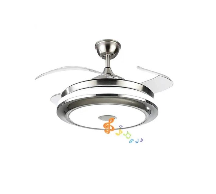 Someone’s in a Makro Modern Retractable Silver Ceiling Fan Lights With
