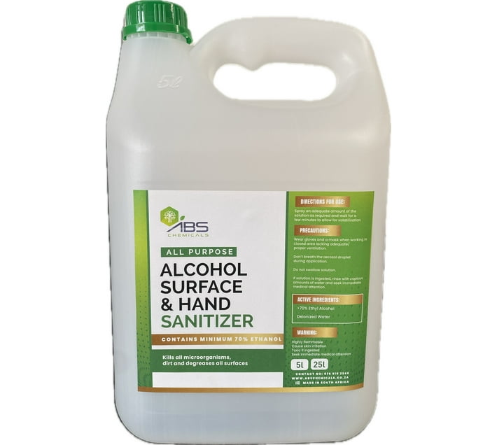 ABS Chemicals Pty (Ltd) Alcohol surface & hand sanitiser Hand Sanitizer