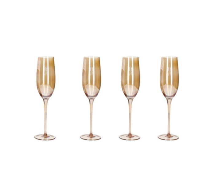 Someone’s in a Makro Orange Crystal Champagne Glasses 25cm, 300ml set